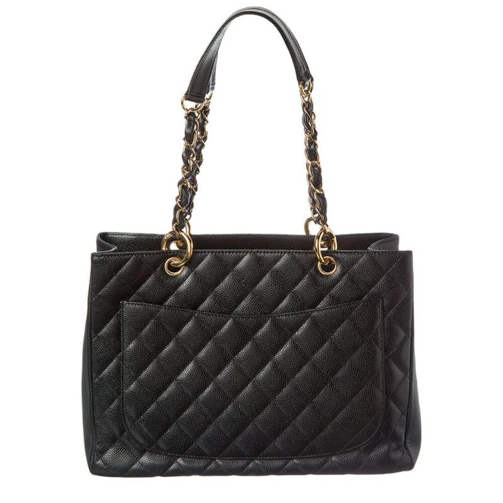 Chanel Black Caviar Leather Grand Shopping Tote (Authentic Pre-Loved) - Picture 2 of 5